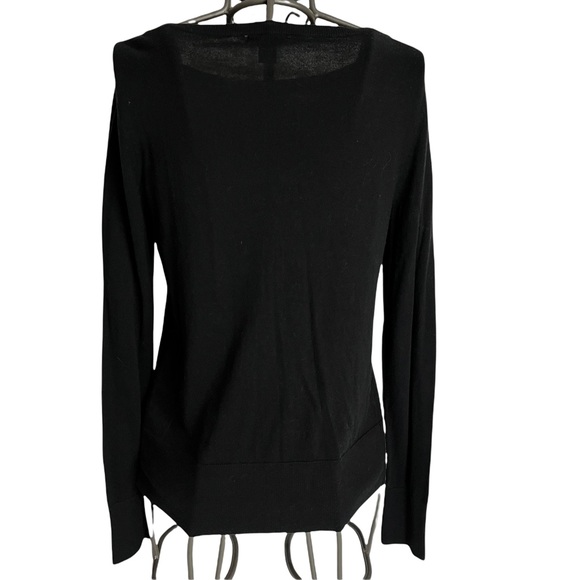 Halogen Black Boat Neck Pima Cotton & Viscose Sweater Size Medium - Picture 10 of 11